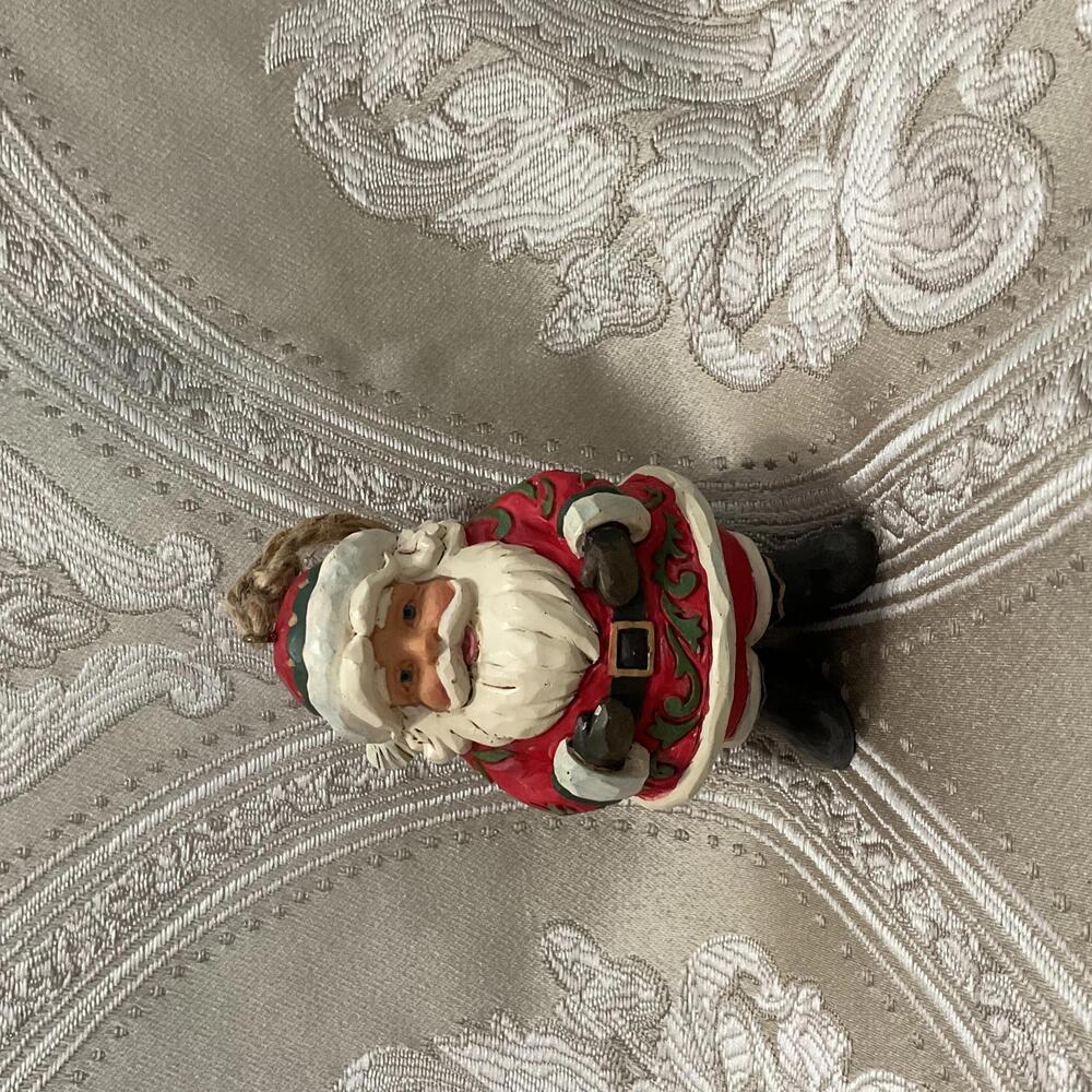 Jim Shore Mini Jolly Santa Christmas Ornament